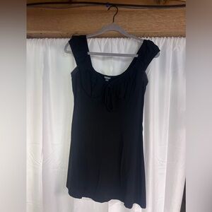 Black flowy mini dress